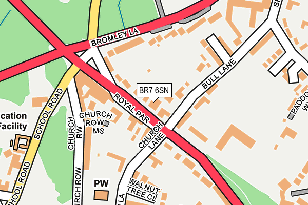 BR7 6SN map - OS OpenMap – Local (Ordnance Survey)
