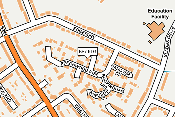 BR7 6TG map - OS OpenMap – Local (Ordnance Survey)