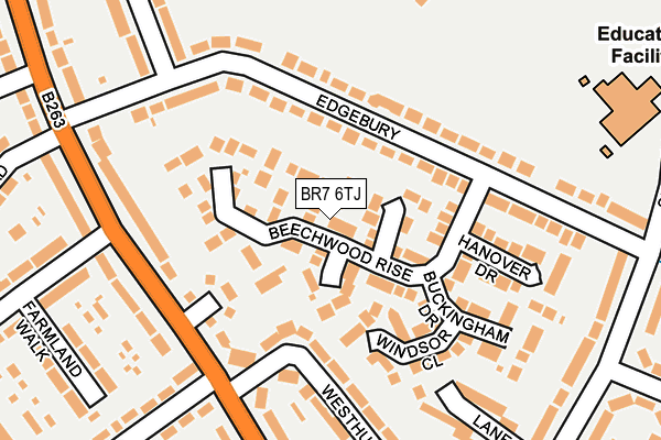 BR7 6TJ map - OS OpenMap – Local (Ordnance Survey)