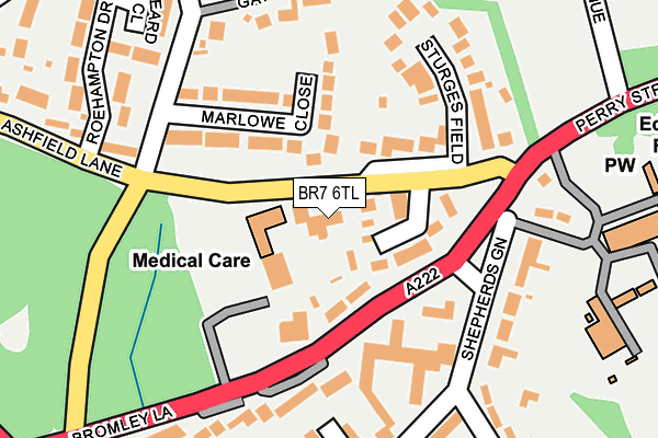 BR7 6TL map - OS OpenMap – Local (Ordnance Survey)