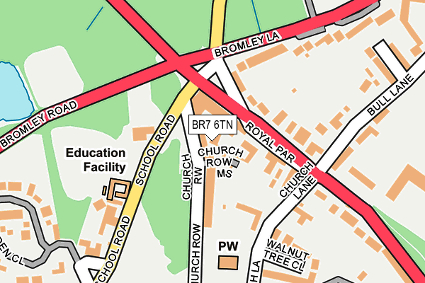 BR7 6TN map - OS OpenMap – Local (Ordnance Survey)
