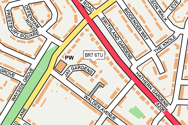 BR7 6TU map - OS OpenMap – Local (Ordnance Survey)