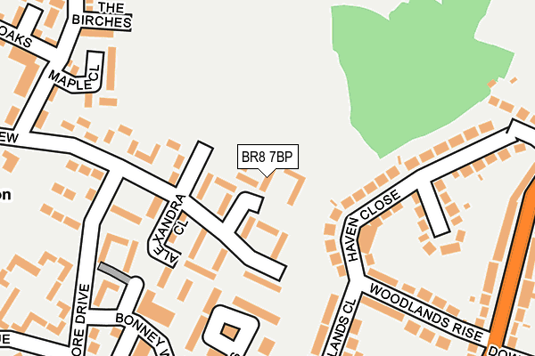 BR8 7BP map - OS OpenMap – Local (Ordnance Survey)