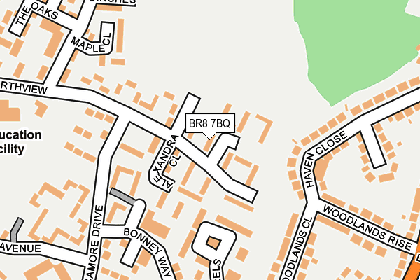 BR8 7BQ map - OS OpenMap – Local (Ordnance Survey)