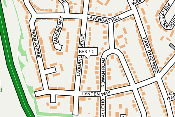 BR8 7DL map - OS OpenMap – Local (Ordnance Survey)