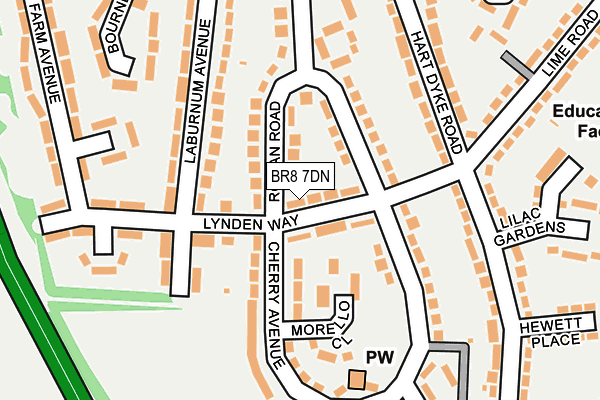 BR8 7DN map - OS OpenMap – Local (Ordnance Survey)
