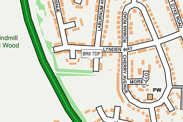 BR8 7DP map - OS OpenMap – Local (Ordnance Survey)