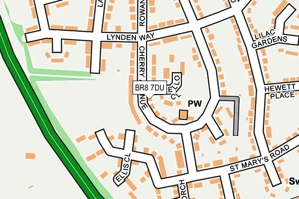 BR8 7DU map - OS OpenMap – Local (Ordnance Survey)
