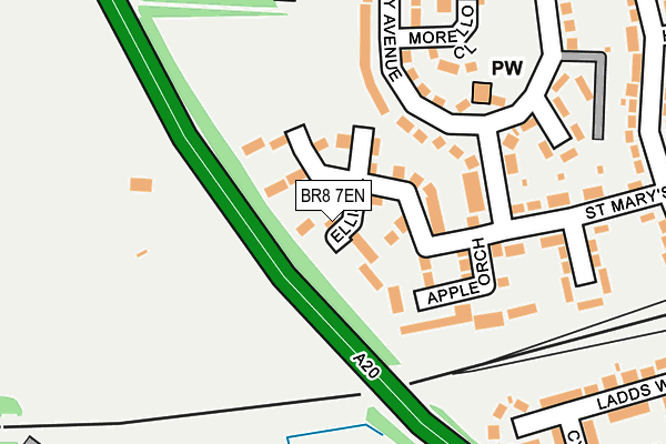 BR8 7EN map - OS OpenMap – Local (Ordnance Survey)