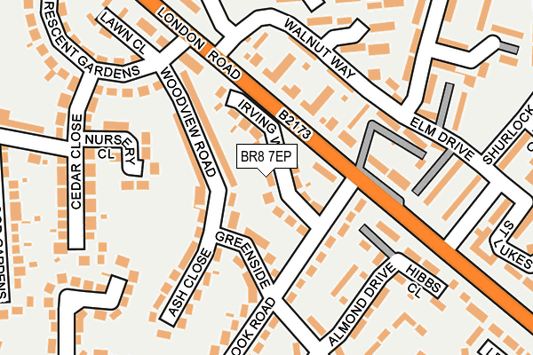 BR8 7EP map - OS OpenMap – Local (Ordnance Survey)