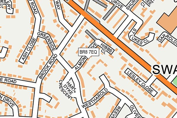 BR8 7EQ map - OS OpenMap – Local (Ordnance Survey)