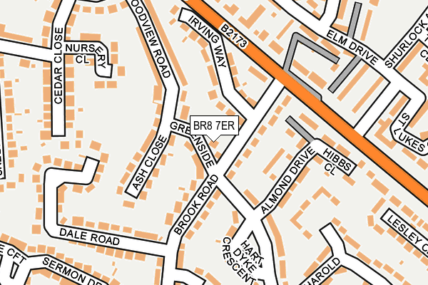 BR8 7ER map - OS OpenMap – Local (Ordnance Survey)