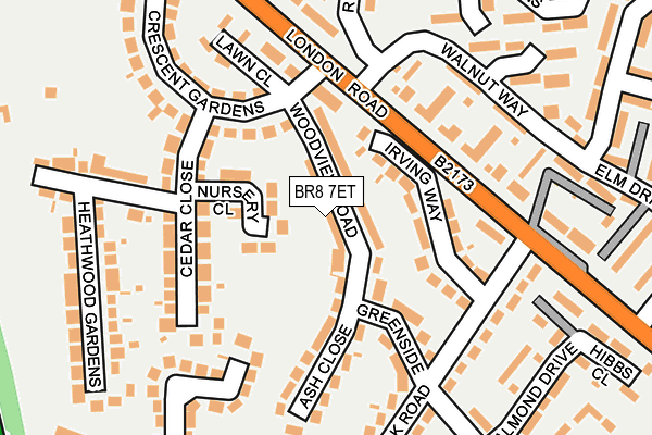 BR8 7ET map - OS OpenMap – Local (Ordnance Survey)