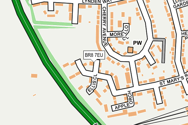 BR8 7EU map - OS OpenMap – Local (Ordnance Survey)