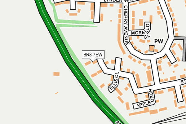 BR8 7EW map - OS OpenMap – Local (Ordnance Survey)