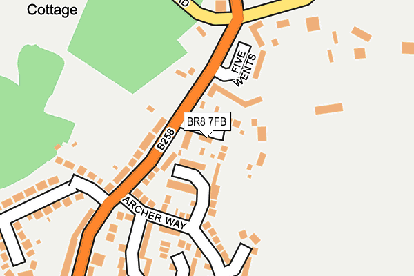 BR8 7FB map - OS OpenMap – Local (Ordnance Survey)