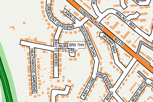 BR8 7HH map - OS OpenMap – Local (Ordnance Survey)