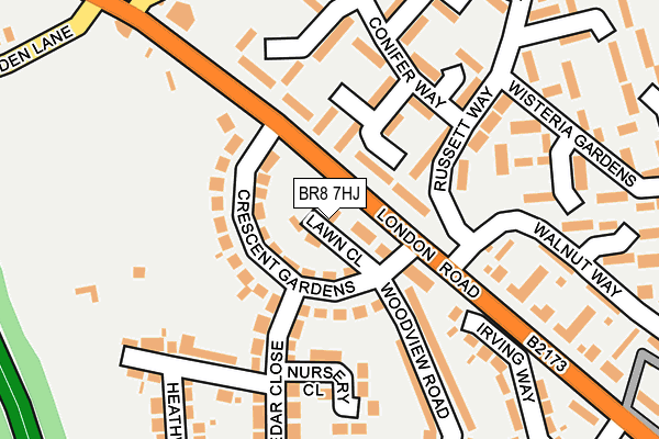 BR8 7HJ map - OS OpenMap – Local (Ordnance Survey)
