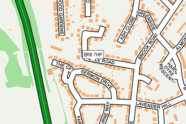 BR8 7HP map - OS OpenMap – Local (Ordnance Survey)