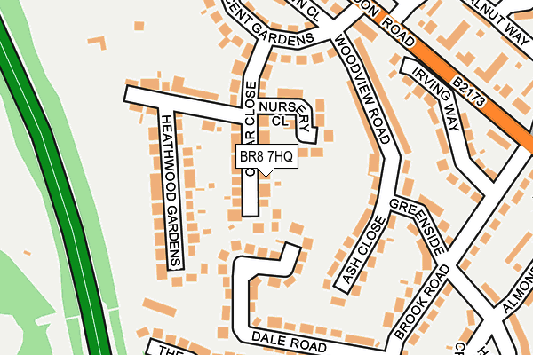 BR8 7HQ map - OS OpenMap – Local (Ordnance Survey)