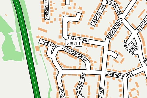 BR8 7HT map - OS OpenMap – Local (Ordnance Survey)