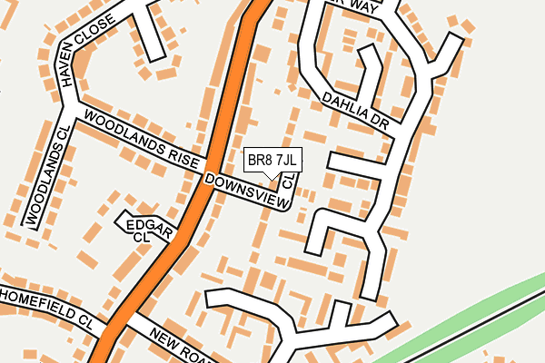 BR8 7JL map - OS OpenMap – Local (Ordnance Survey)