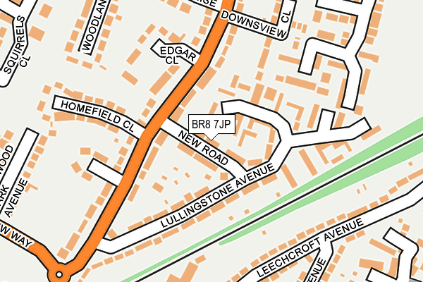 BR8 7JP map - OS OpenMap – Local (Ordnance Survey)