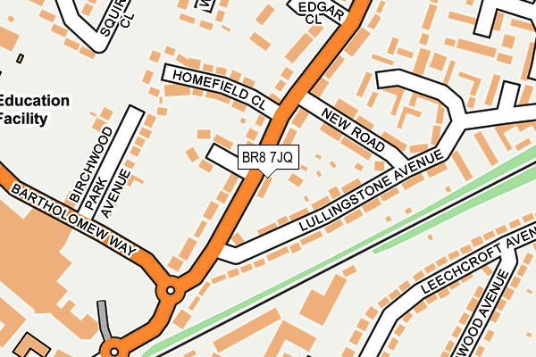 BR8 7JQ map - OS OpenMap – Local (Ordnance Survey)