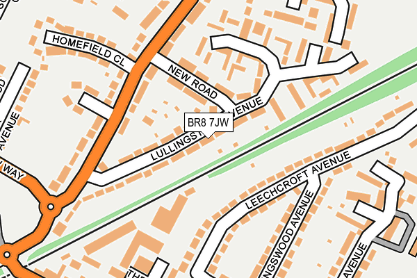 BR8 7JW map - OS OpenMap – Local (Ordnance Survey)