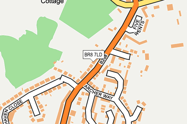 BR8 7LD map - OS OpenMap – Local (Ordnance Survey)