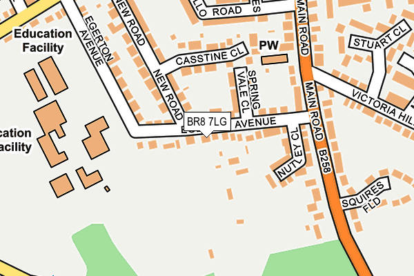 BR8 7LG map - OS OpenMap – Local (Ordnance Survey)