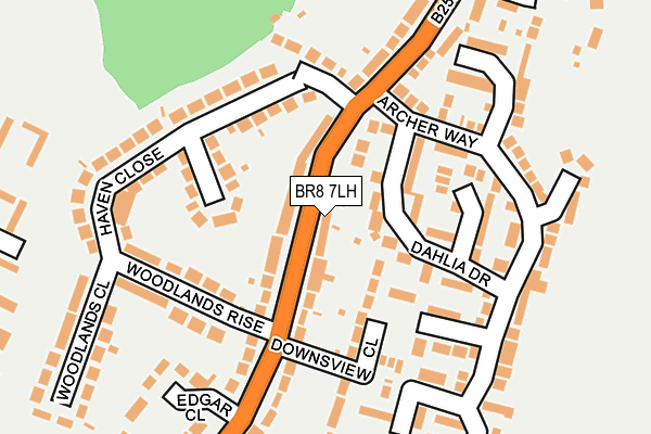 BR8 7LH map - OS OpenMap – Local (Ordnance Survey)