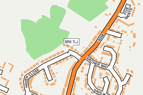 BR8 7LJ map - OS OpenMap – Local (Ordnance Survey)