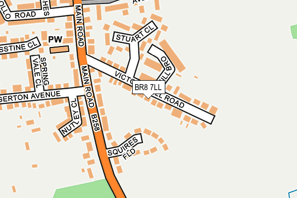 BR8 7LL map - OS OpenMap – Local (Ordnance Survey)