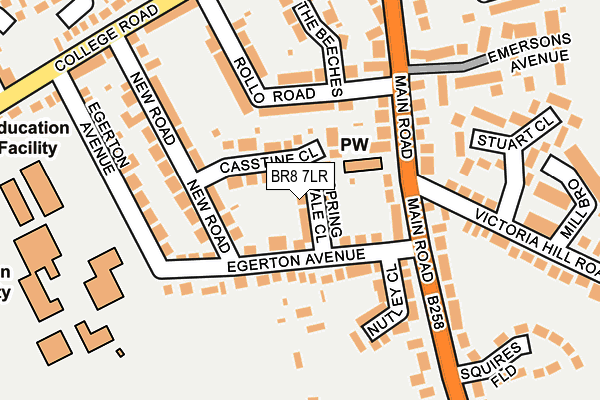 BR8 7LR map - OS OpenMap – Local (Ordnance Survey)