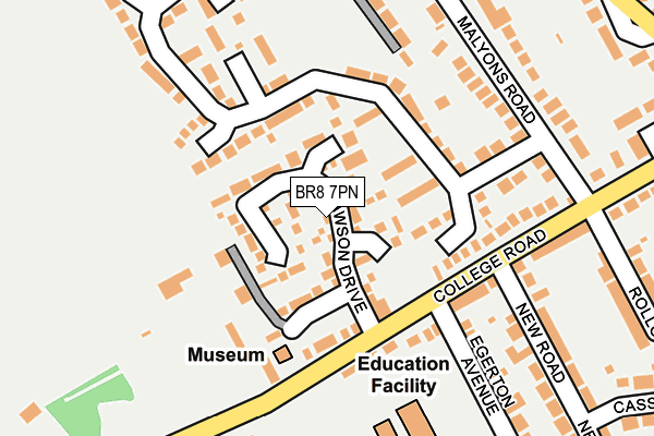 BR8 7PN map - OS OpenMap – Local (Ordnance Survey)