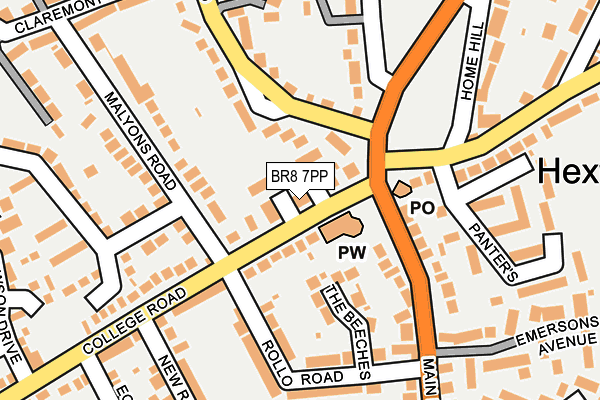 BR8 7PP map - OS OpenMap – Local (Ordnance Survey)