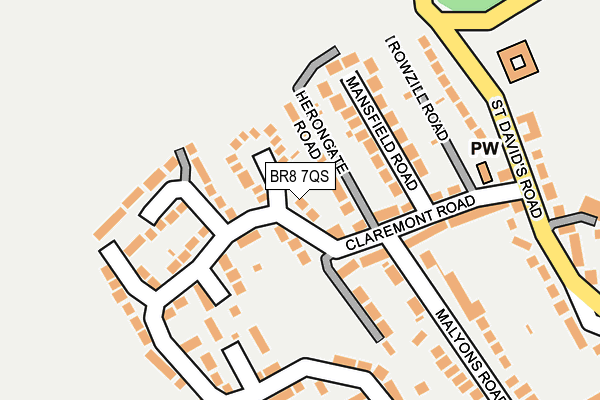 BR8 7QS map - OS OpenMap – Local (Ordnance Survey)