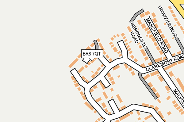 BR8 7QT map - OS OpenMap – Local (Ordnance Survey)