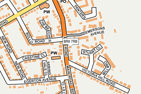 BR8 7RB map - OS OpenMap – Local (Ordnance Survey)
