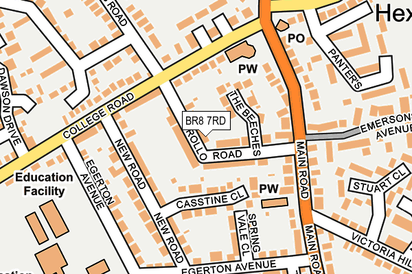 BR8 7RD map - OS OpenMap – Local (Ordnance Survey)