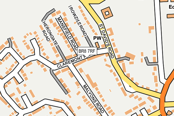 BR8 7RF map - OS OpenMap – Local (Ordnance Survey)