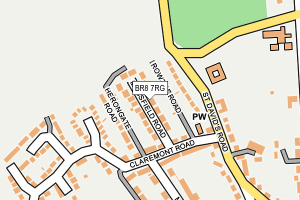BR8 7RG map - OS OpenMap – Local (Ordnance Survey)