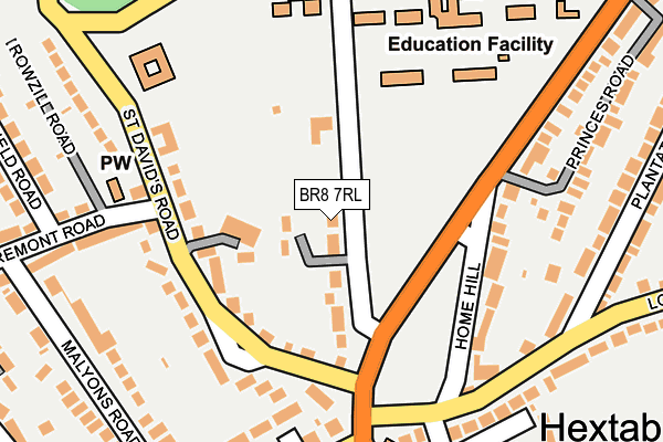 BR8 7RL map - OS OpenMap – Local (Ordnance Survey)