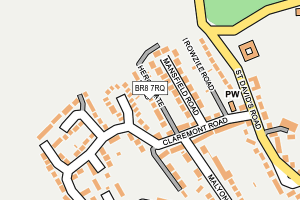 BR8 7RQ map - OS OpenMap – Local (Ordnance Survey)