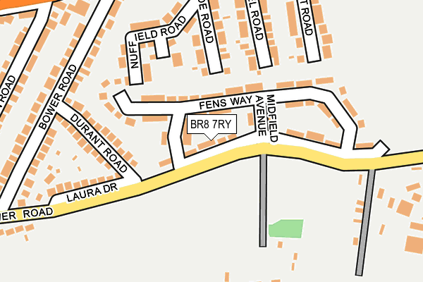 BR8 7RY map - OS OpenMap – Local (Ordnance Survey)