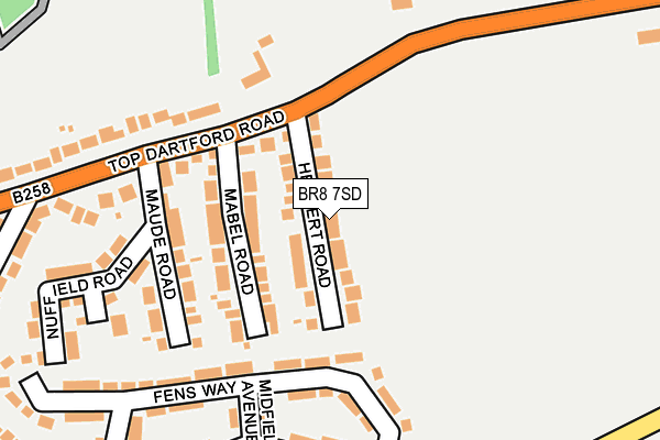 BR8 7SD map - OS OpenMap – Local (Ordnance Survey)