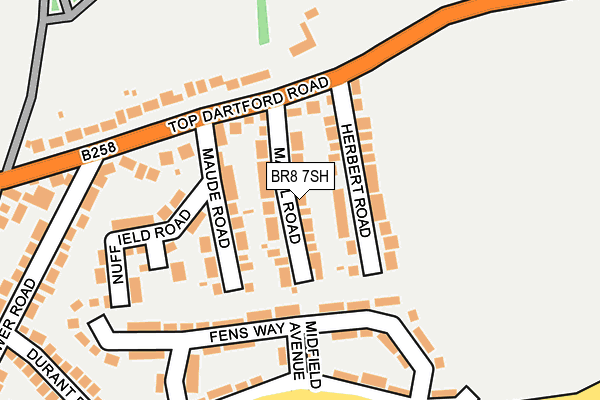 BR8 7SH map - OS OpenMap – Local (Ordnance Survey)