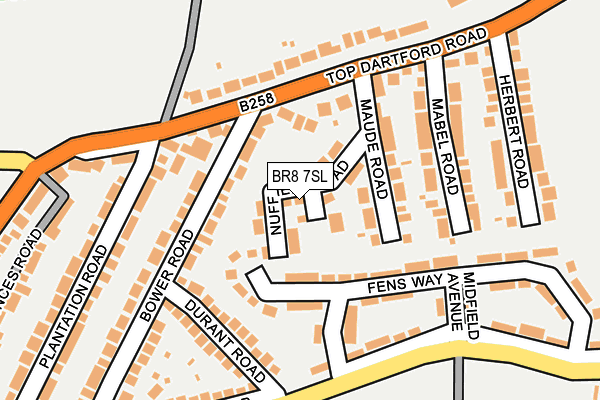 BR8 7SL map - OS OpenMap – Local (Ordnance Survey)