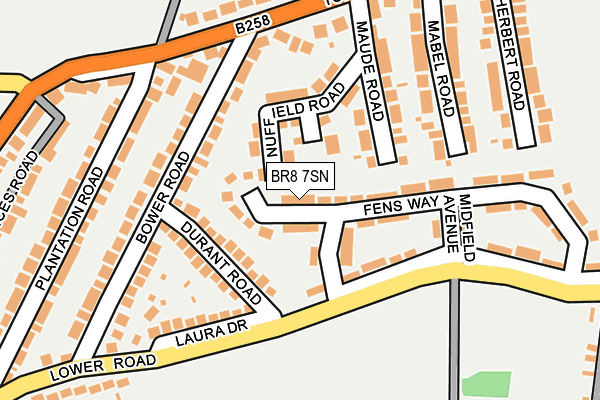 BR8 7SN map - OS OpenMap – Local (Ordnance Survey)